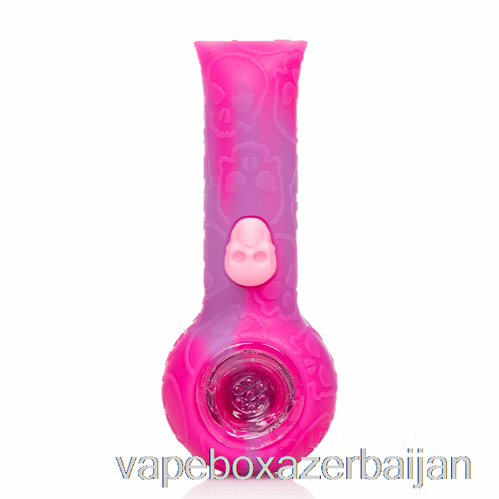 Vape Box Azerbaijan Stratus Silicone Skull Hand Pipe Bubblegum (Magenta / Purple)